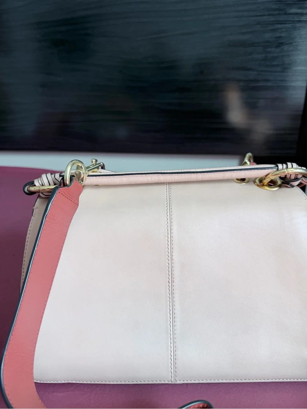 See By Chloe Two-Tone Blush and Rose crossbody Bag